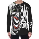 Laughing Joker Why So Serious Print Men's Long Sleeve T-Shirt