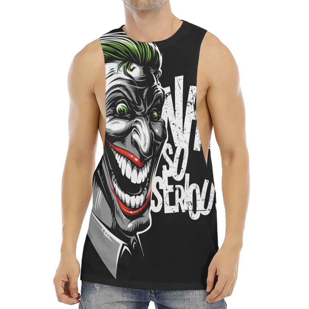 Laughing Joker Why So Serious Print Men's Muscle Tank Top