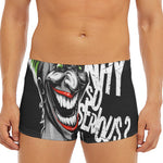 Laughing Joker Why So Serious Print Men's Short Boxer Briefs