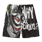 Laughing Joker Why So Serious Print Men's Swim Trunks