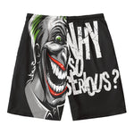 Laughing Joker Why So Serious Print Men's Swim Trunks