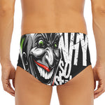 Laughing Joker Why So Serious Print Men's Triangle Swim Briefs