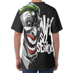 Laughing Joker Why So Serious Print Men's Velvet T-Shirt