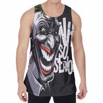 Laughing Joker Why So Serious Print Men's Velvet Tank Top