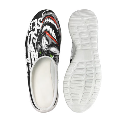 Laughing Joker Why So Serious Print Mesh Casual Shoes