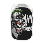 Laughing Joker Why So Serious Print Mesh Laundry Hamper
