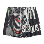 Laughing Joker Why So Serious Print Mesh Shorts