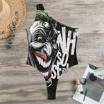 Laughing Joker Why So Serious Print One Shoulder Bodysuit