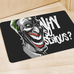 Laughing Joker Why So Serious Print Polyester Doormat