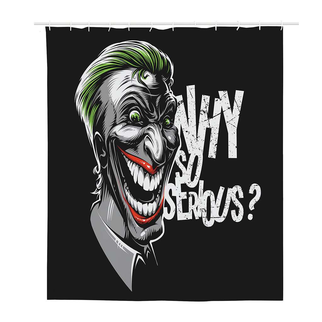 Laughing Joker Why So Serious Print Polyester Shower Curtain