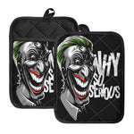 Laughing Joker Why So Serious Print Pot Holders With Pocket