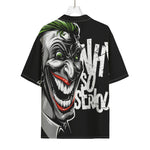 Laughing Joker Why So Serious Print Rayon Hawaiian Shirt