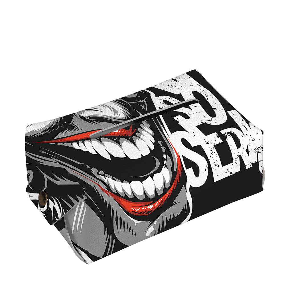 Laughing Joker Why So Serious Print Rectangle Tissue Box Cover