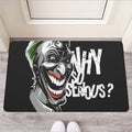 Laughing Joker Why So Serious Print Rubber Doormat