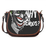 Laughing Joker Why So Serious Print Saddle Bag