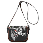 Laughing Joker Why So Serious Print Saddle Bag