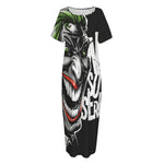 Laughing Joker Why So Serious Print Short Sleeve Long Nightdress
