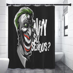 Laughing Joker Why So Serious Print Shower Curtain