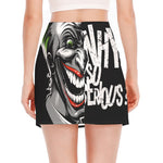 Laughing Joker Why So Serious Print Side Slit Mini Skirt