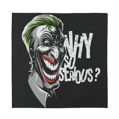 Laughing Joker Why So Serious Print Silk Bandana