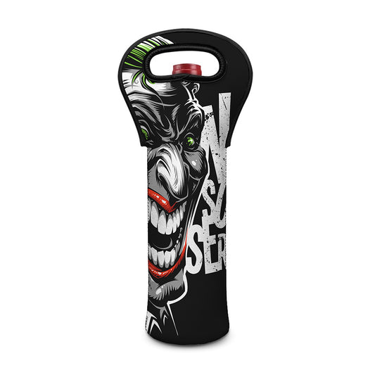 Laughing Joker Why So Serious Print Single Neoprene Wine Tote
