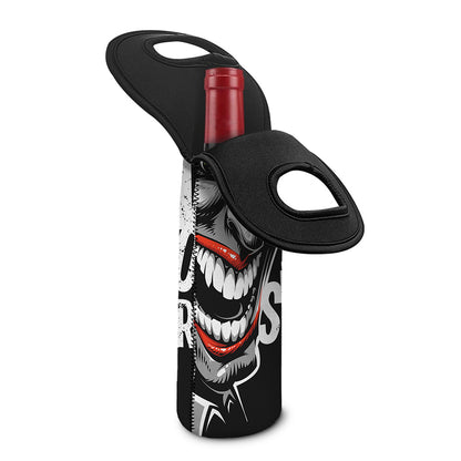 Laughing Joker Why So Serious Print Single Neoprene Wine Tote