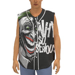 Laughing Joker Why So Serious Print Sleeveless Baseball Jersey
