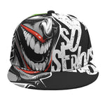 Laughing Joker Why So Serious Print Snapback Cap