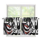 Laughing Joker Why So Serious Print Tier Curtains