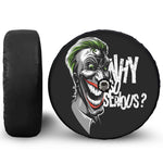 Laughing Joker Why So Serious Print Tire Cover With Camera Hole
