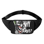 Laughing Joker Why So Serious Print Waist Bag