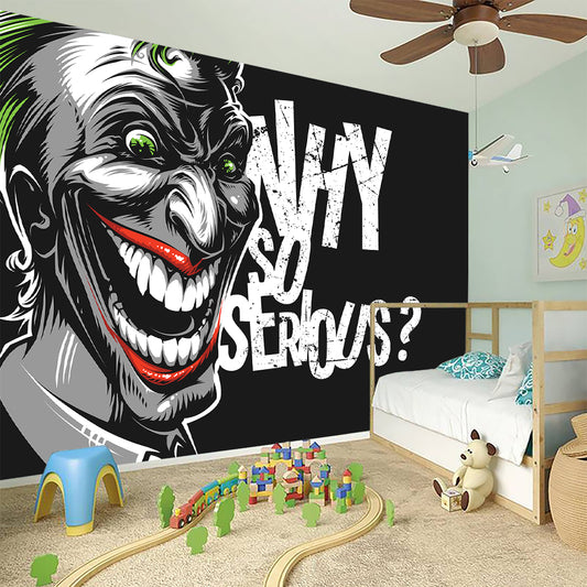 Laughing Joker Why So Serious Print Wall Sticker