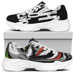 Laughing Joker Why So Serious Print White Chunky Shoes