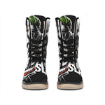 Laughing Joker Why So Serious Print Winter Boots