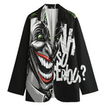 Laughing Joker Why So Serious Print Women's Blazer