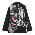 Laughing Joker Why So Serious Print Women's Blazer