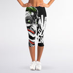 Laughing Joker Why So Serious Print Women's Capri Leggings