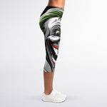 Laughing Joker Why So Serious Print Women's Capri Leggings
