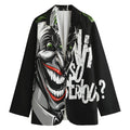 Laughing Joker Why So Serious Print Women's Cotton Blazer