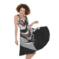 Laughing Joker Why So Serious Print Sleeveless Knee Length Dress