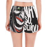 Laughing Joker Why So Serious Print Women's Split Running Shorts