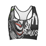 Laughing Joker Why So Serious Print Women's Sports Bra