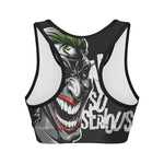 Laughing Joker Why So Serious Print Women's Sports Bra