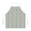 Laurel Green Bull Terrier Pattern Print Adjustable Apron