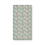 Laurel Green Bull Terrier Pattern Print Baby Crib Sheet