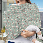 Laurel Green Bull Terrier Pattern Print Baby Seat Cover