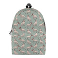 Laurel Green Bull Terrier Pattern Print School Backpack