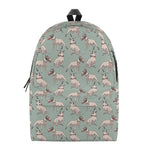 Laurel Green Bull Terrier Pattern Print Backpack