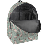 Laurel Green Bull Terrier Pattern Print Backpack