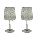 Laurel Green Bull Terrier Pattern Print Bar Stool Covers